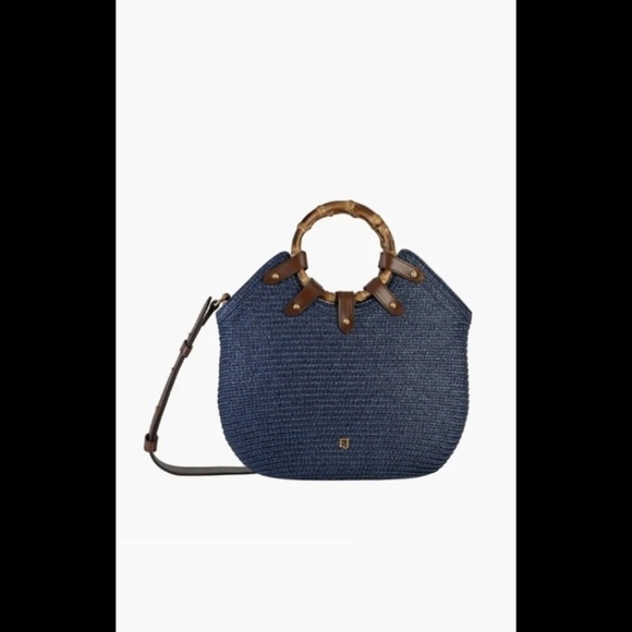 Eric Javits Handbags - Eric Javits blue My Way II Bucket Tote Purse